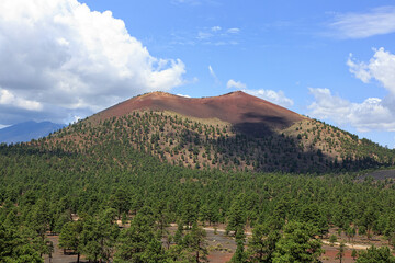 Sunset Crater viewed from the cinder fields
