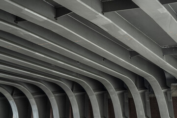 steel framework of a historic railway bridge