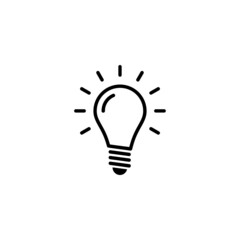 Idea, Solution, Lumen, Light bulb icon vector isolated on white background