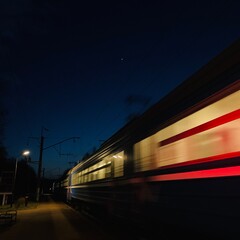 train at night