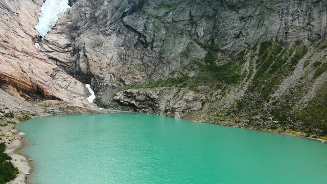 Briksdalsbreen glacier arm of Jostedalsbreen, Briksdalsbre, Norway