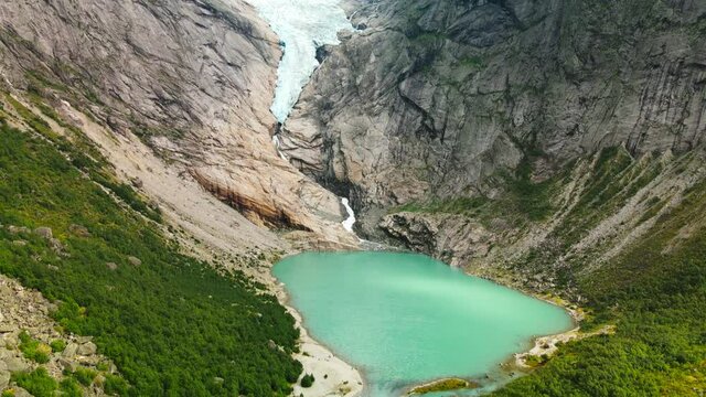 Briksdalsbreen glacier arm of Jostedalsbreen, Briksdalsbre, Norway