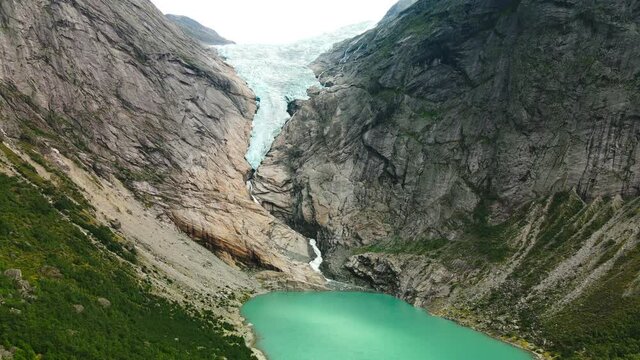 Briksdalsbreen glacier arm of Jostedalsbreen, Briksdalsbre, Norway
