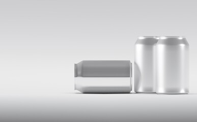 Aluminium Can Mockup 3D illustration