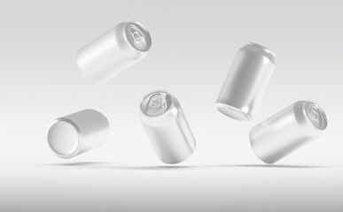 Aluminium Can Mockup 3D illustration
