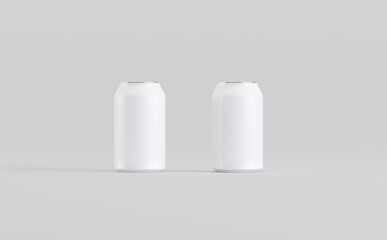 White Aluminium Can Mockup 3D Render