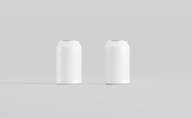 White Aluminium Can Mockup 3D Render