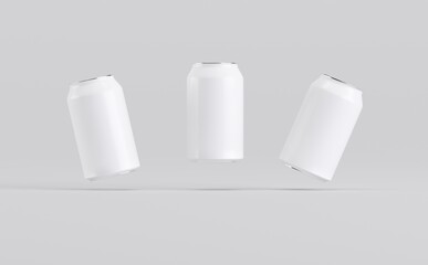 White Aluminium Can Mockup 3D Render