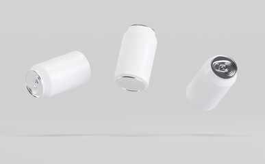 White Aluminium Can Mockup 3D Render