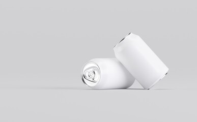 White Aluminium Can Mockup 3D Render