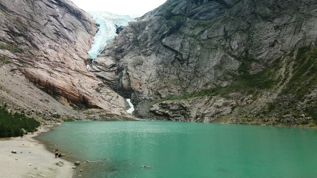 Briksdalsbreen glacier arm of Jostedalsbreen, Briksdalsbre, Norway