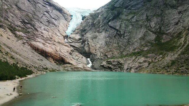 Briksdalsbreen glacier arm of Jostedalsbreen, Briksdalsbre, Norway