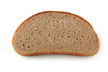 A piece of bread on a white background