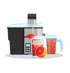 Juicer or blender for making juices and fruit cocktails