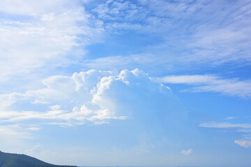 Obraz premium blue sky with white clouds are used as background images. 