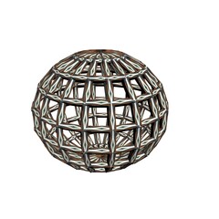 wireframe ball with patterns on a white background.3d rendering, 3d illustration.