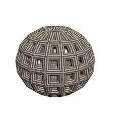 wireframe ball with patterns on a white background.3d rendering, 3d illustration.
