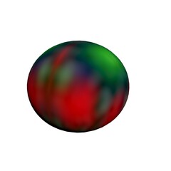 Colorful sphere on white background.