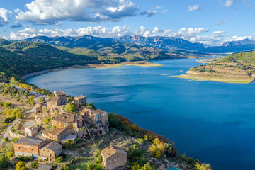 Small town of La Clua in Basella Lleida,  Spain