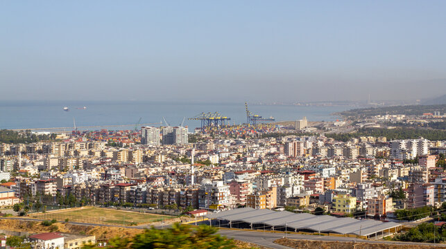 Iskenderun city panoramic view. Hatay, Turkey