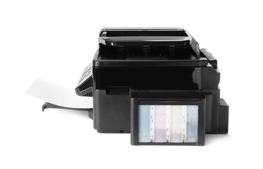New modern multifunction printer isolated on white