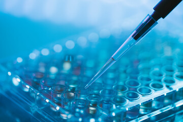 Working in laboratory