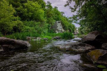 Naklejka na ściany i meble river stream summer nature environment space landscape photo