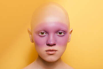 Androgynous model with painted face