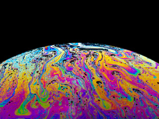 Soap bubble closeup