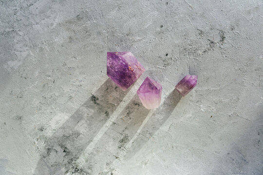 Purple Amethyst crystals
