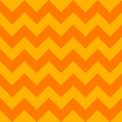 Zig zag Halloween pattern. Regular chevron stripes of orange and yellow color. Classic zigzag lines abstract geometry background. Seamless texture print. Vector illustration