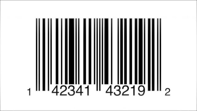 Seamless Universal Product Codes Barcode Scanner Roll down Animation on Solid White and Green Screen