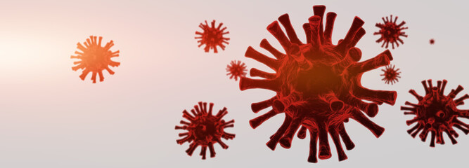 New covid-19 conoravirus outbreak. 3D illustration