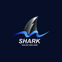 Shark fin logo in vector