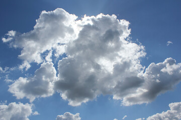 Obraz na płótnie Canvas bright cumulus cloud and blue sky