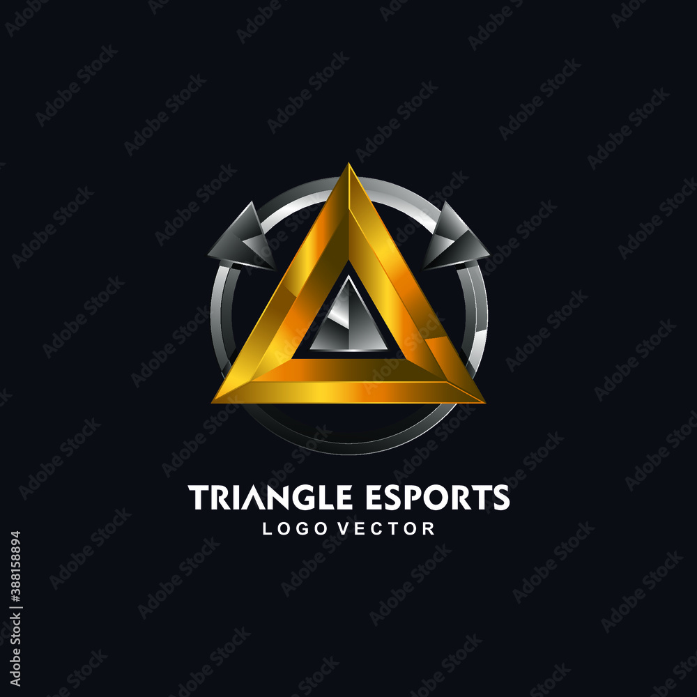 Wall mural Triangle esport logo in vector