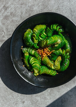 Spicy Chinese cucumber fans
