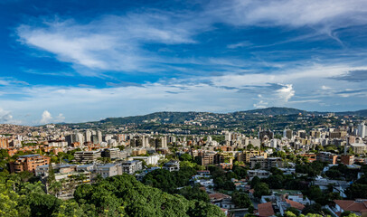 Panoramic view of Caracas at morning from east side of the city