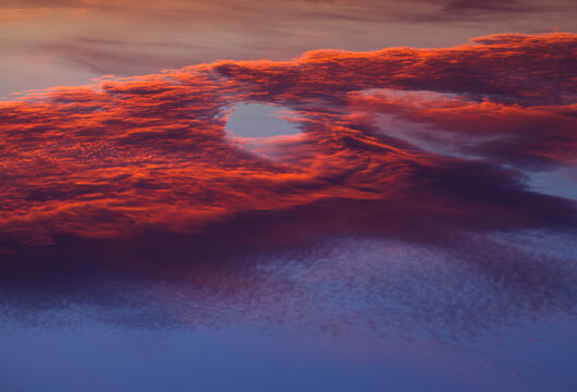 Red clouds