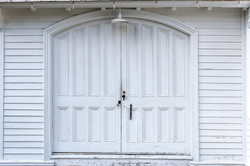 A historic farmhouse door. - 388160829