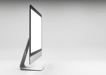Computer monitor display with blank screen. - 388161412