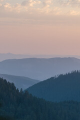 sunrise over the mountains