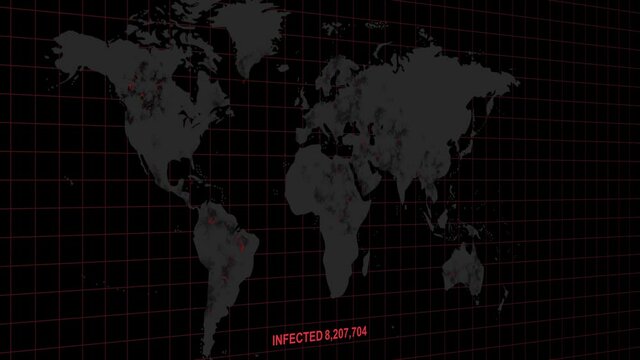 Corona virus map disease spreading animation animation