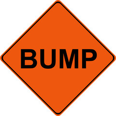 Bump warning sign