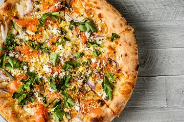 pizza with mushrooms