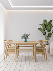 Interior Dining Room Wall Mockup