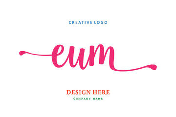 EUM lettering logo is simple, easy to understand and authoritative