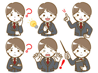 スーツを着た男性の疑問と解決