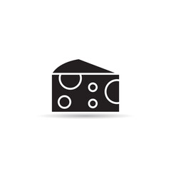 cheese icon vector on white background