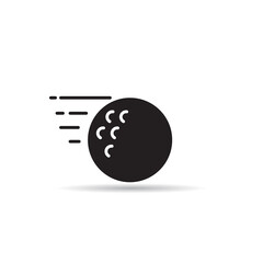 golf ball icon vector on white background